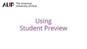 Using Student Preview